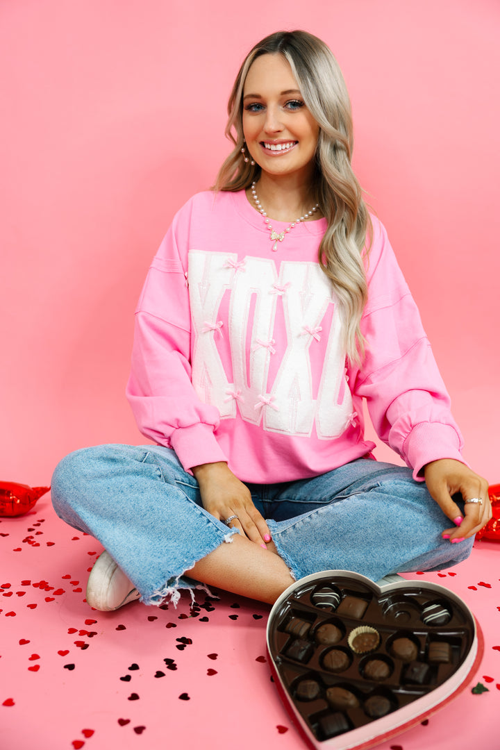 XOXO Oversized Sweatshirt "Pink"