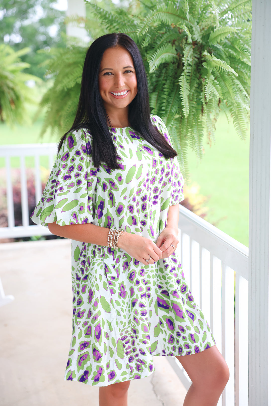 Wild Orchid Dress “Green/Purple"