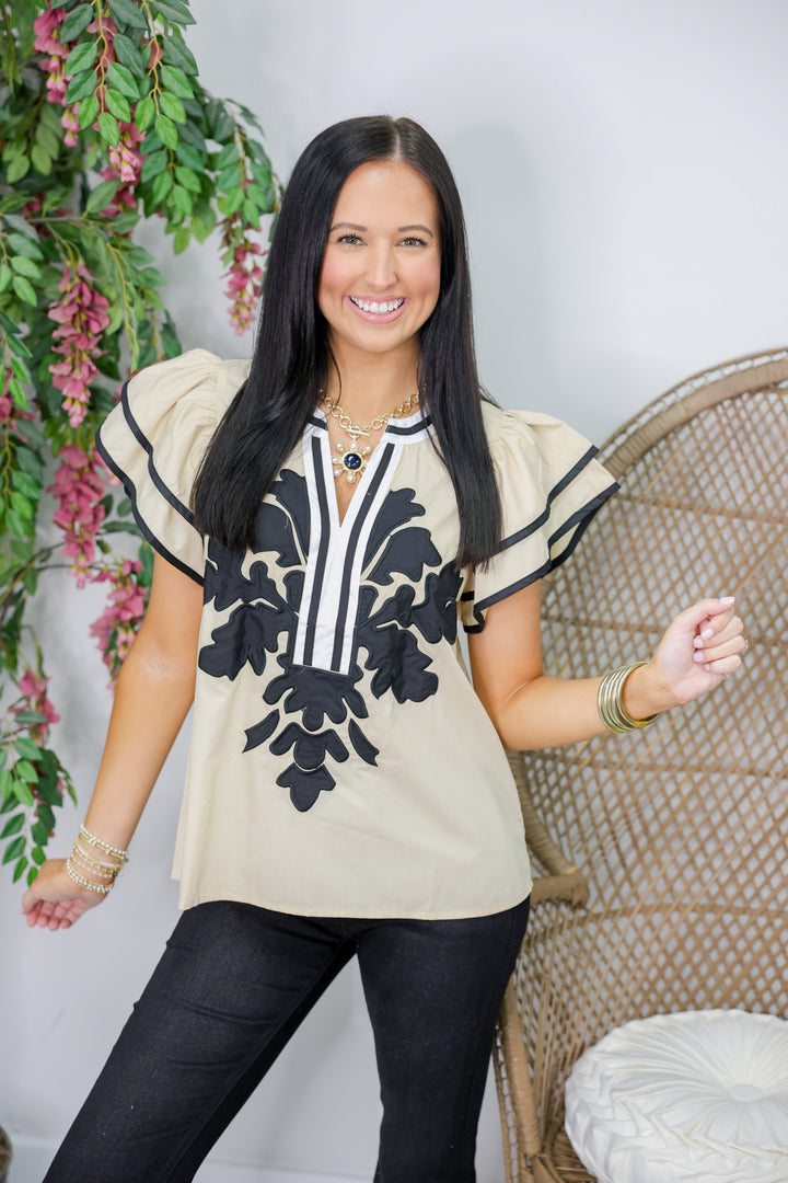 Statement Looks Top "Taupe"