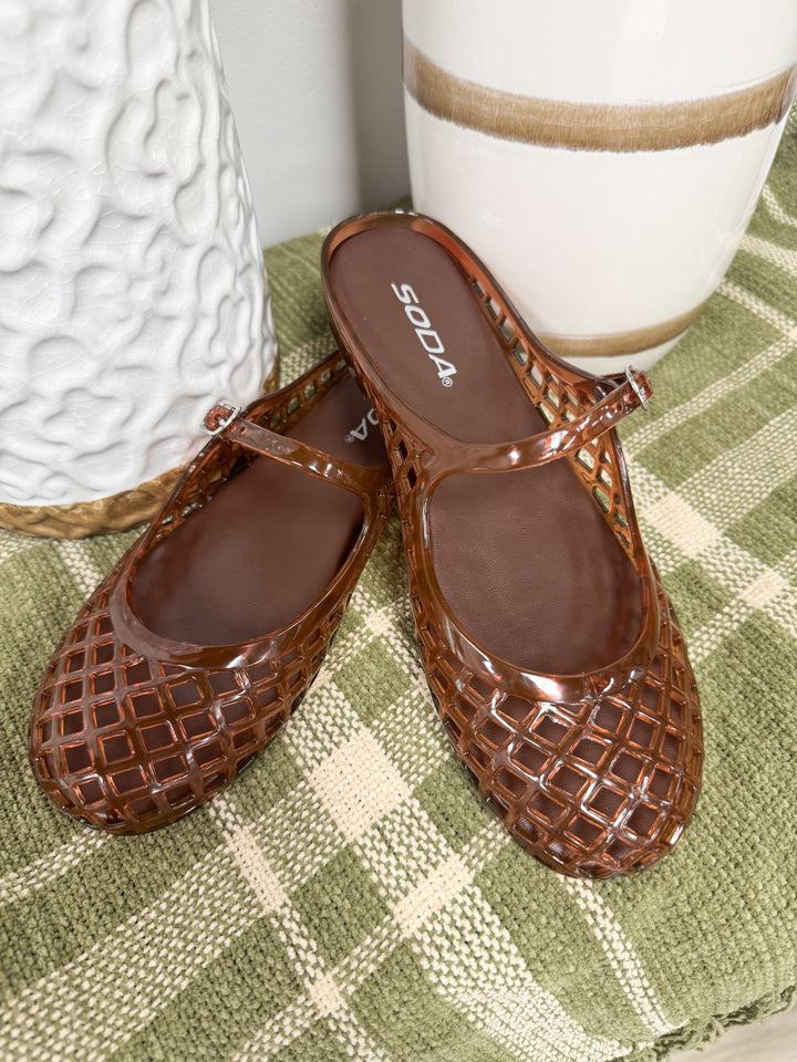 Soda - Slip On Jelly Flat "Brown"