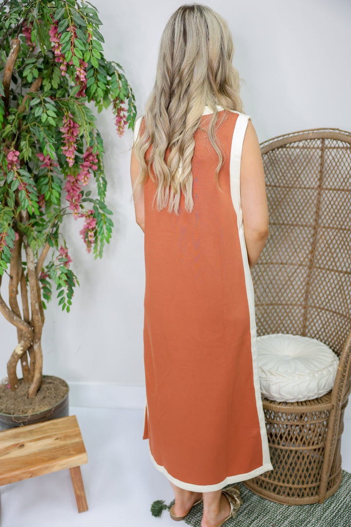 On the Go Midi Dress "Clay"