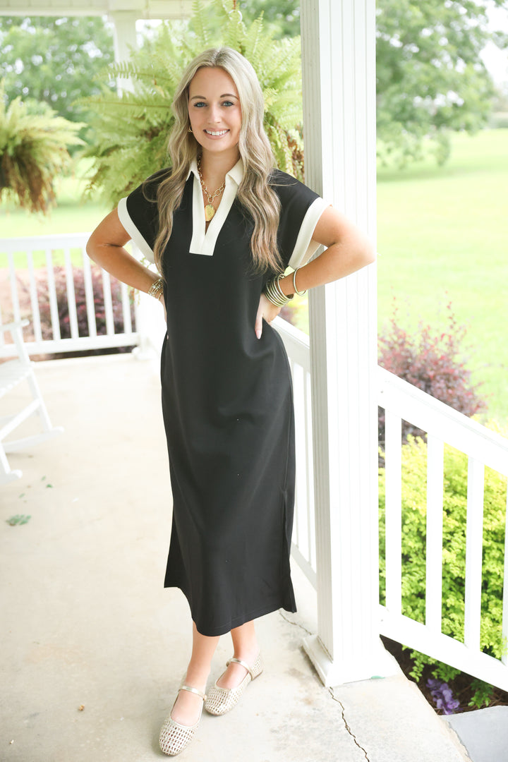 Solid Style Dress "Black"