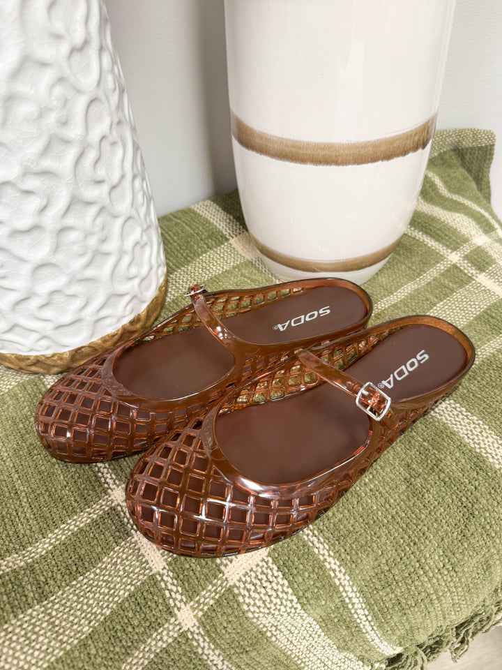 Soda - Slip On Jelly Flat "Brown"
