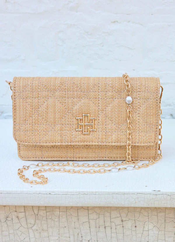 Caroline Hill - Brynleigh Clutch Crossbody "Natural Quilted LQ"