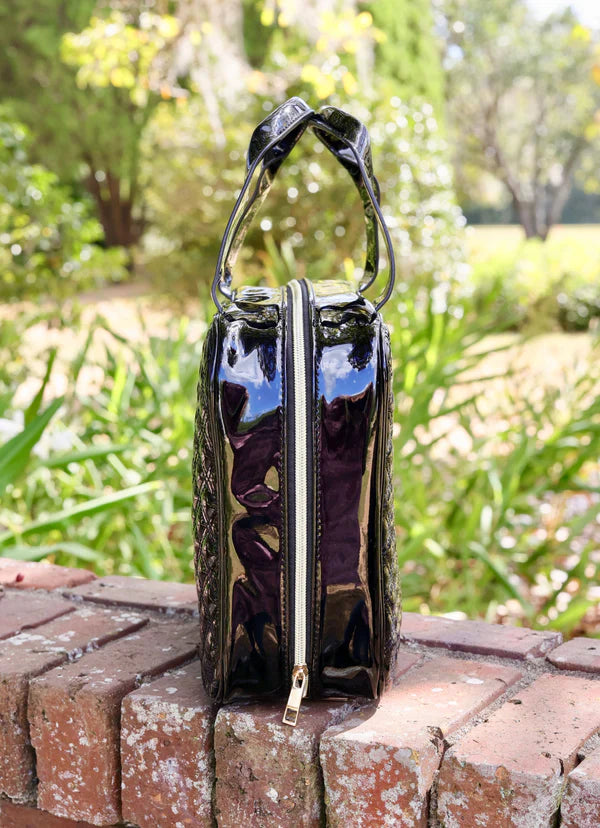 Caroline Hill - Punta Cana Large Case "Black Patent SQ"