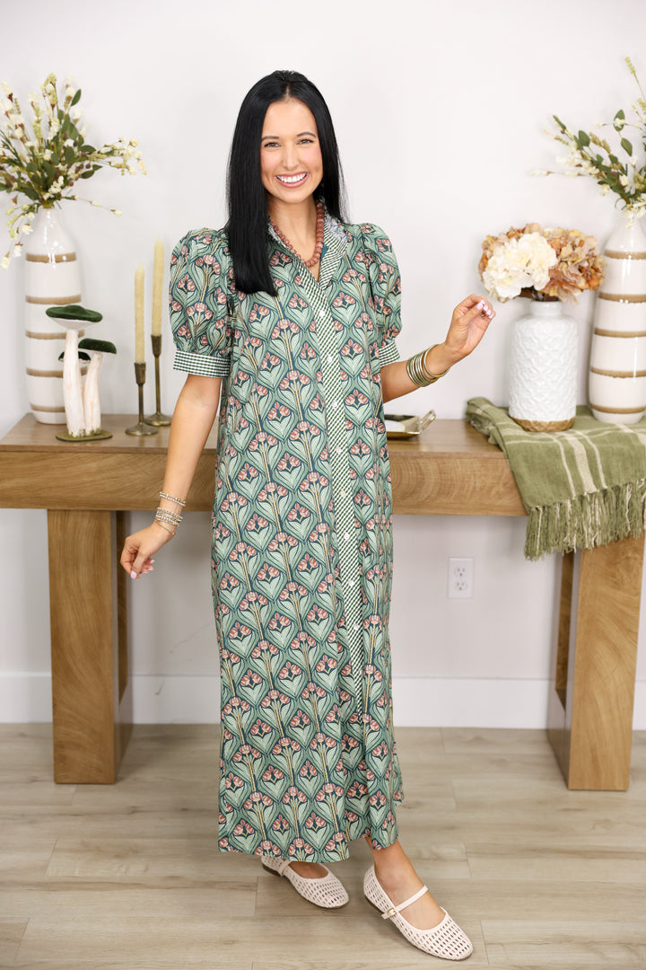 The Sage Garden Dress "H Green"
