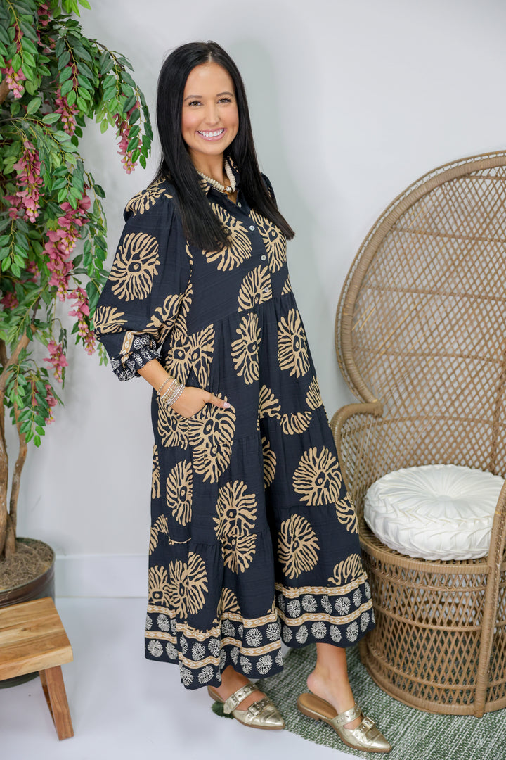 Boss Babe Midi Dress "Black"