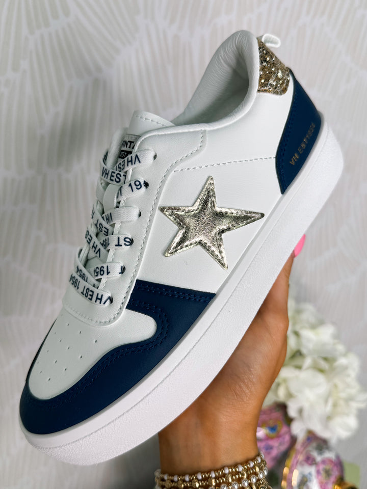 Vintage Havana - Aura Sneakers "Navy/Gold"