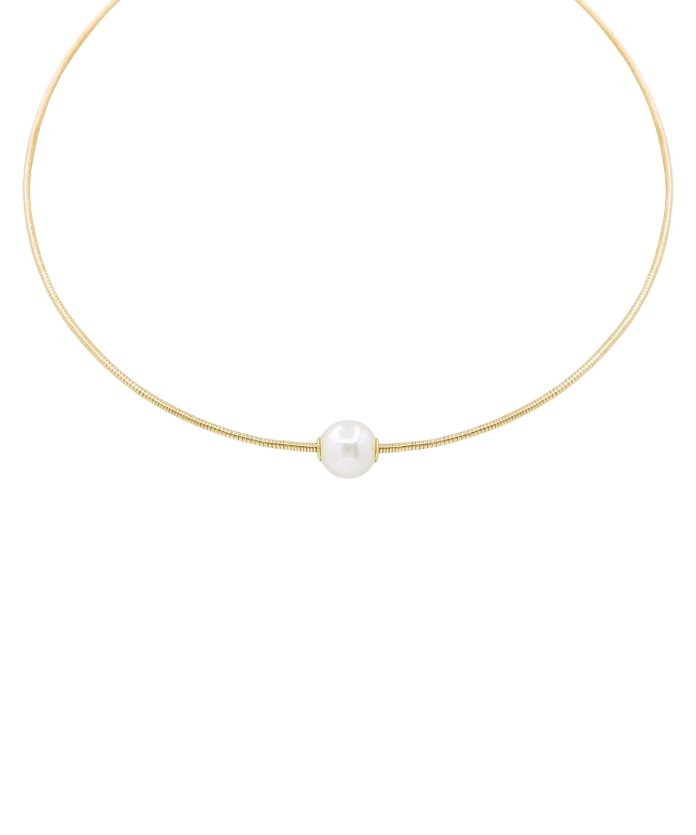 12mm Pearl Wire Chocker "Gold"