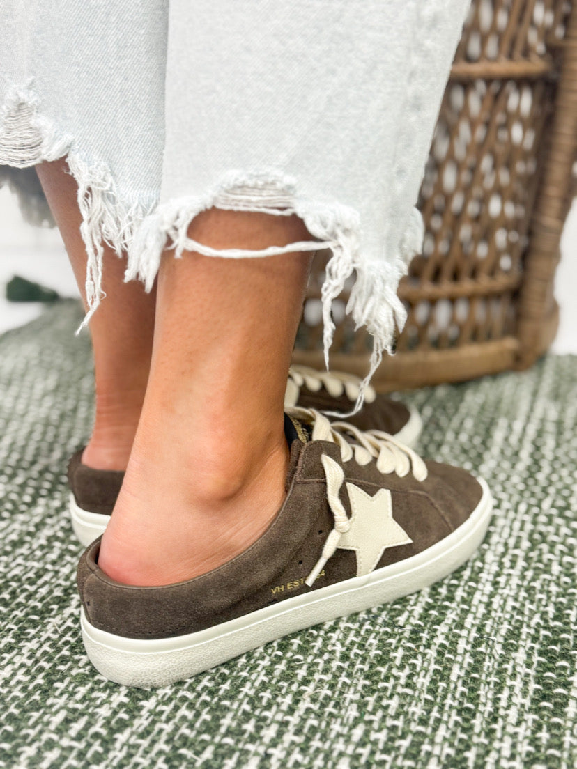 Vintage Havana - Chocolate Brown Slip On Star Low Top Sneakers