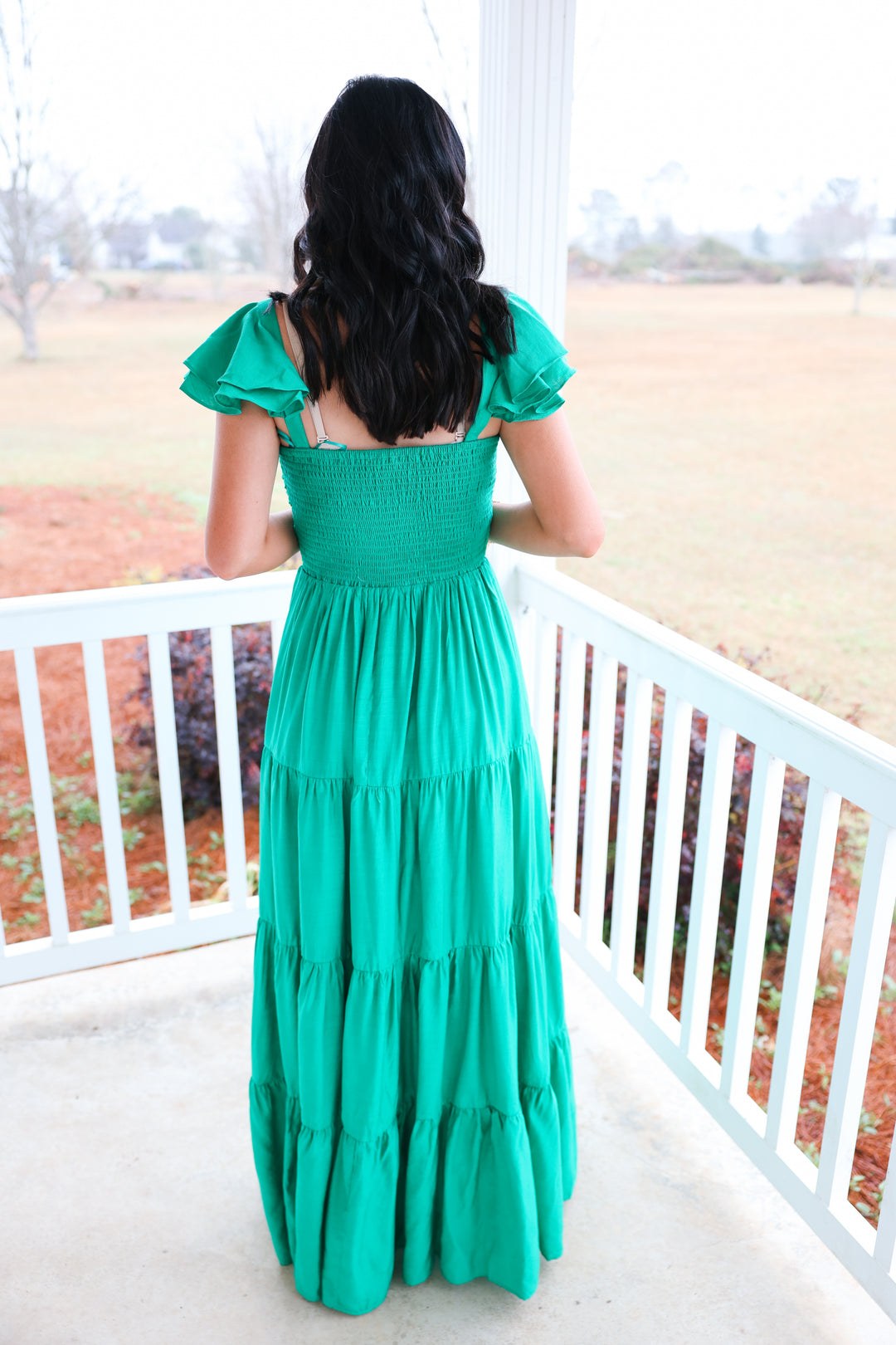 Aviva Tiered Dress "Green"