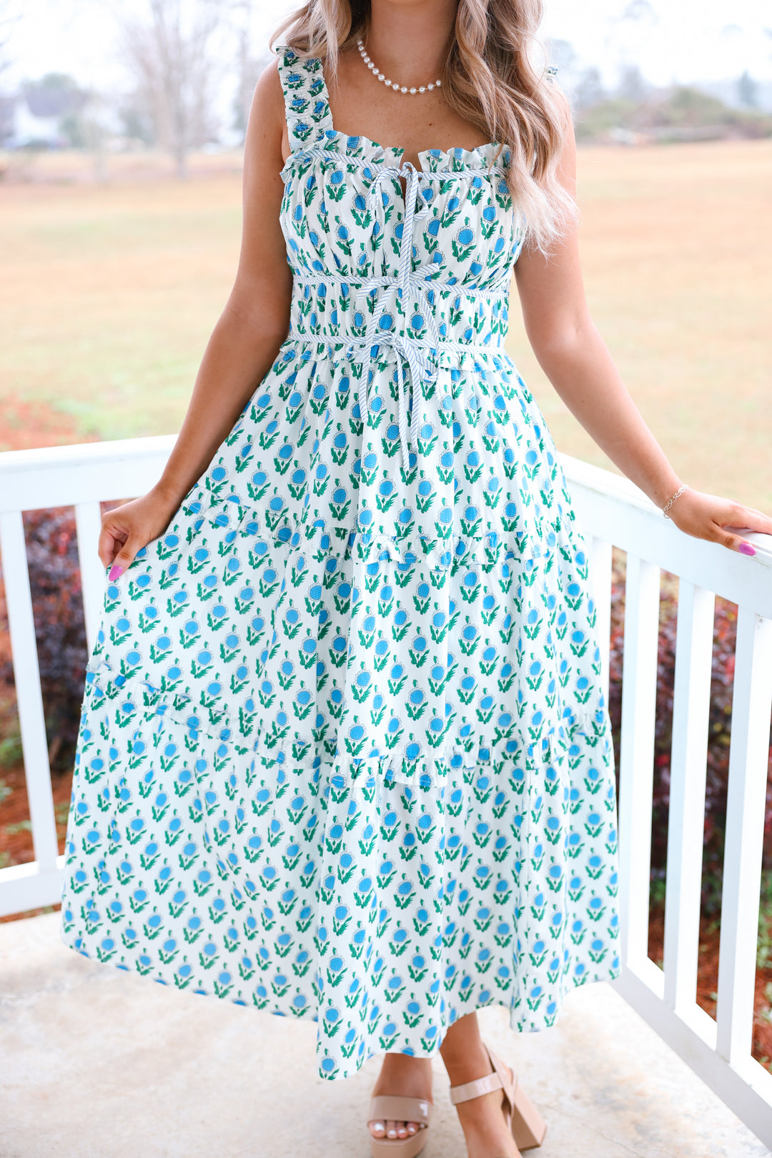 Sunny Spring Breeze Dress "Blue"