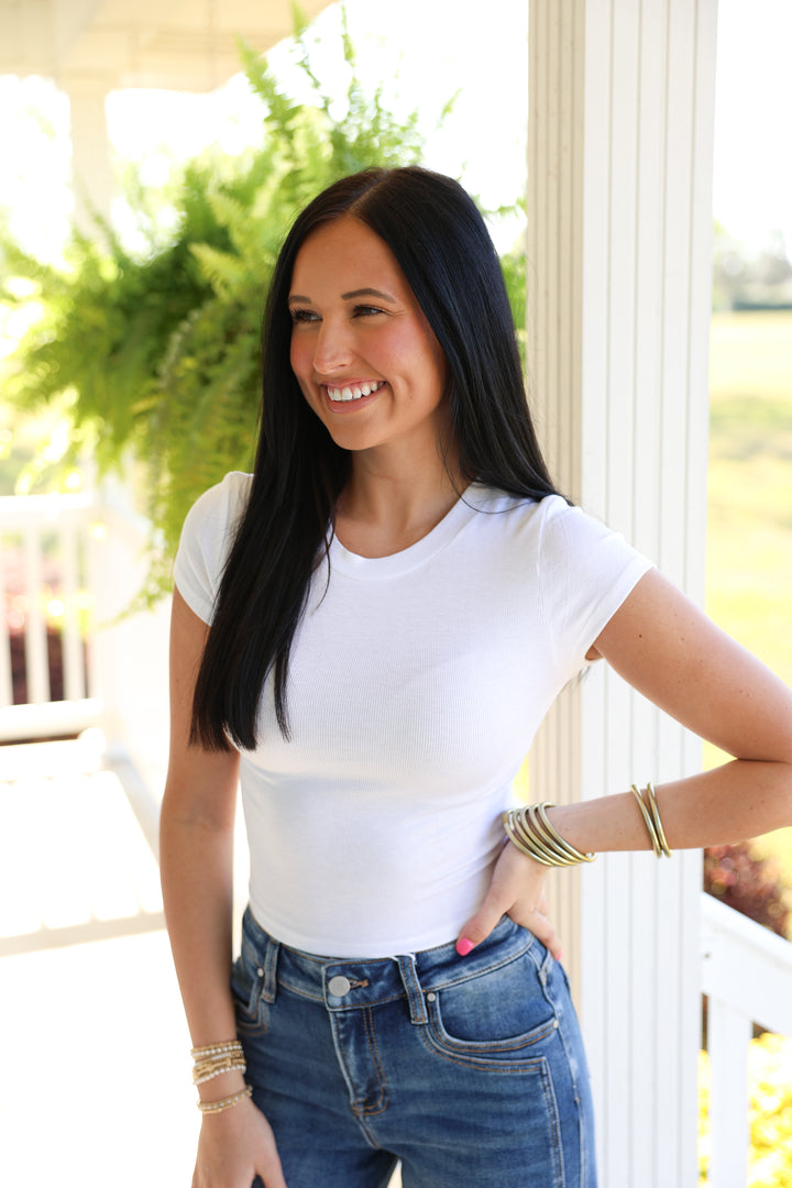 Olivia Basic Top "White"