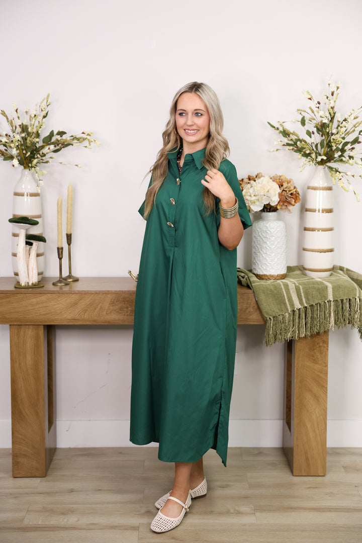 The Staple Midi Dress "H Green"