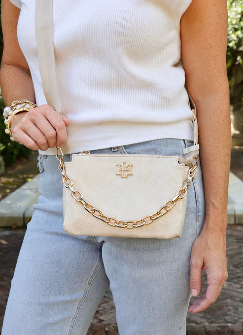 Caroline Hill - Jace Crossbody "Shimmer Champagne"