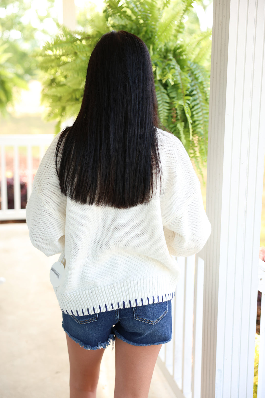 Sailboat Knit Sweater "Off White"