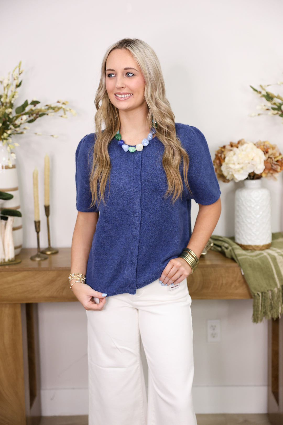 Cozy Sweater Top "Denim Blue"