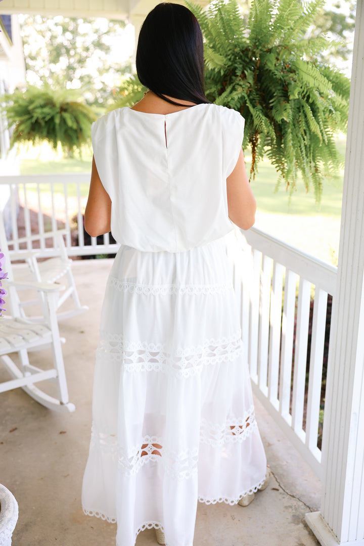 Coastal Calm Maxi Skirt Set "Off White"