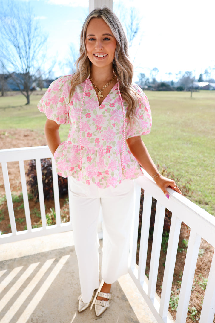 Garden Strolls Floral Top