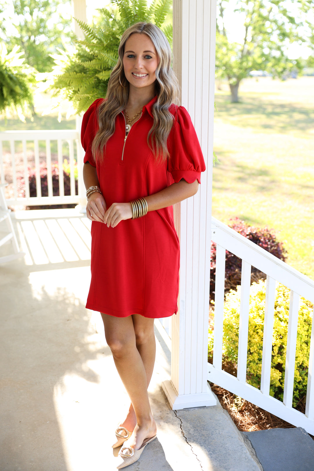 The Palm Breeze Dress "Red"