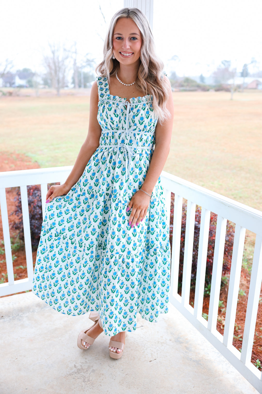 Sunny Spring Breeze Dress "Blue"