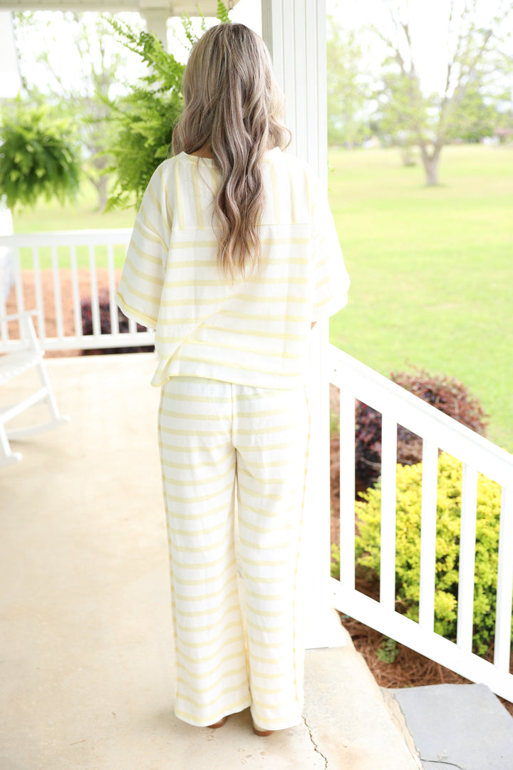 Lemon Drop Lounge Stripe Set