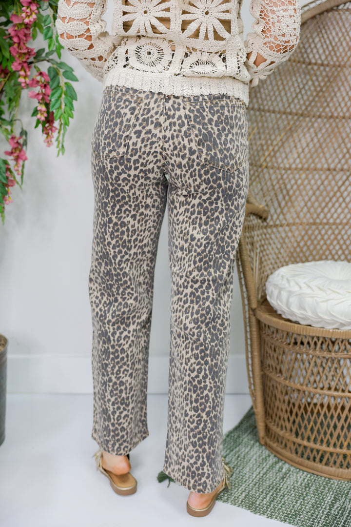 JBD HR Vintage Straight Jeans "Leopard"