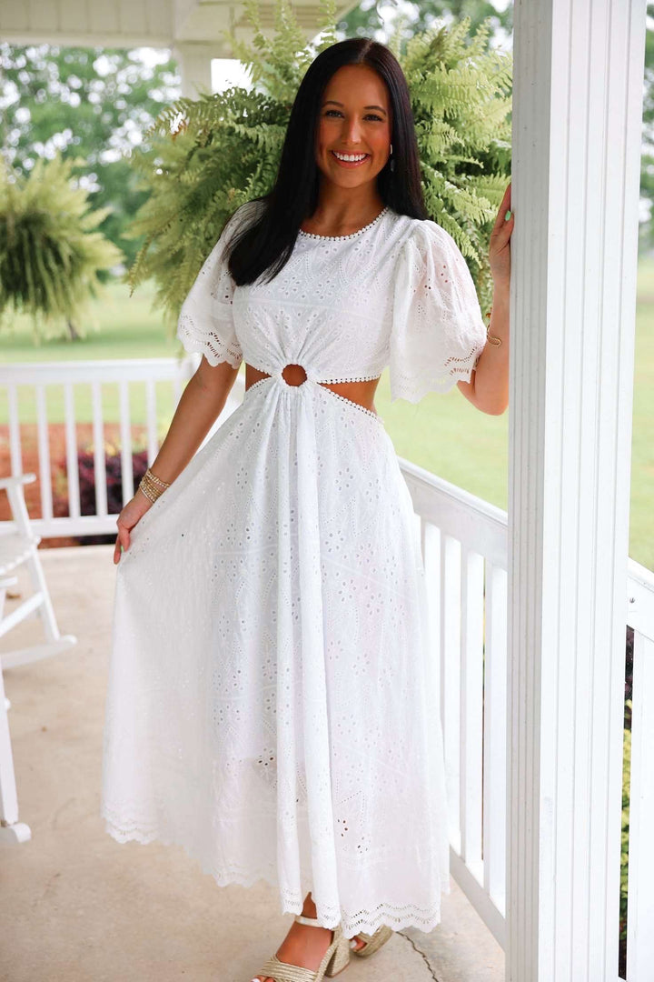 Floral Eyelet Lace Dress