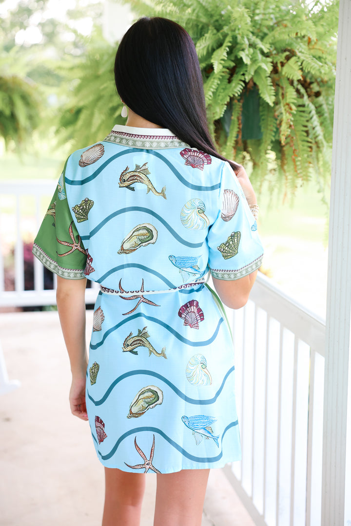 Barbados Belted Shirt Dress