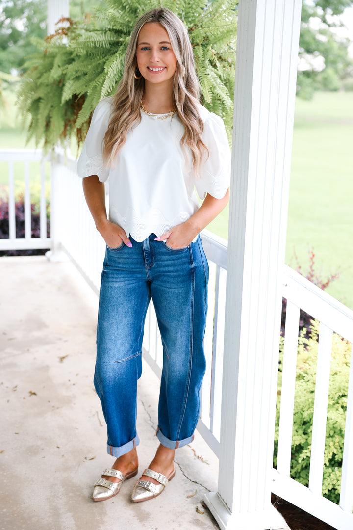 Call It Classy Top "Off White"