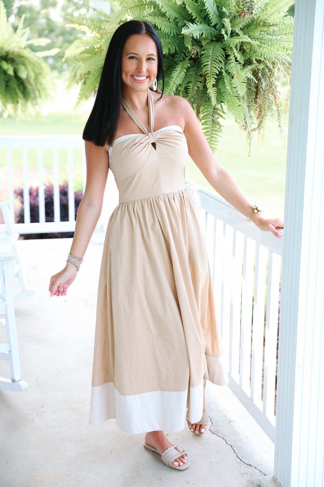 Coastline Midi Dress "Taupe"