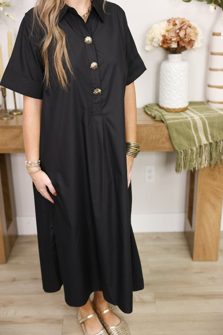 The Staple Midi Dress "Black"
