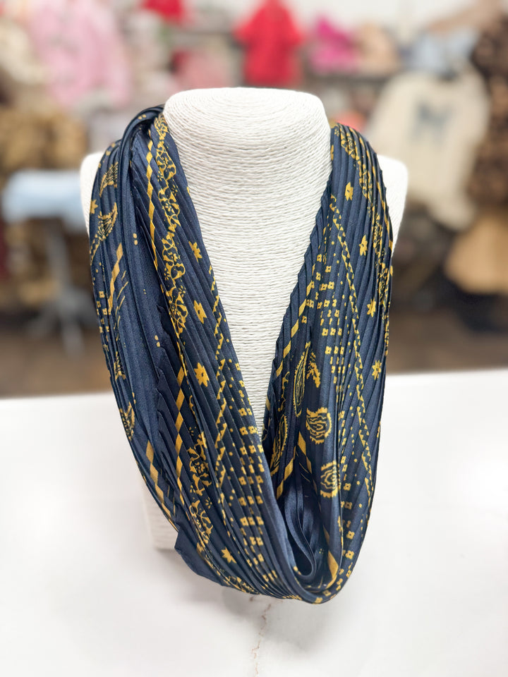 Hart Designs Jewelry - Navy/Gold Scarf Necklace