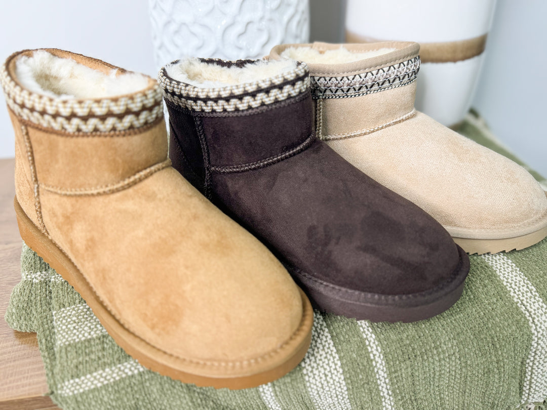 Soda - May Short Platform Bootie "Oat Suede"