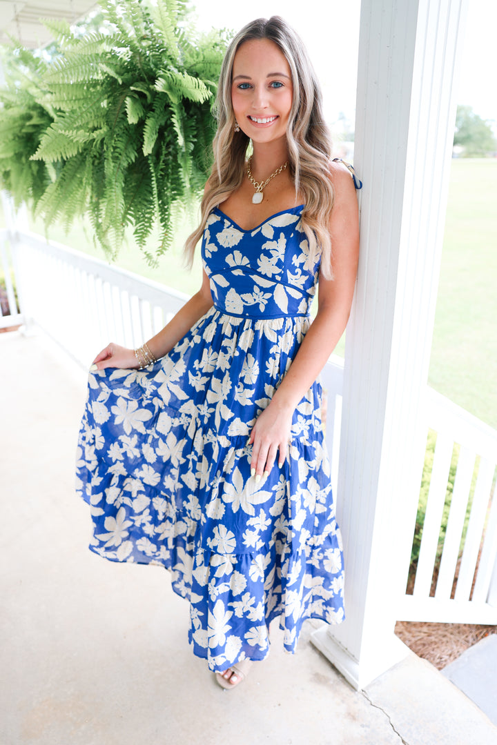 Grad Party Midi Dress "Navy"
