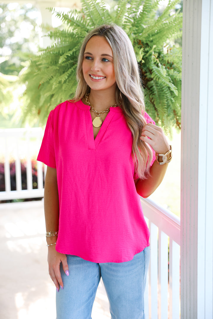 Everyday Solid Top "Hot Pink"