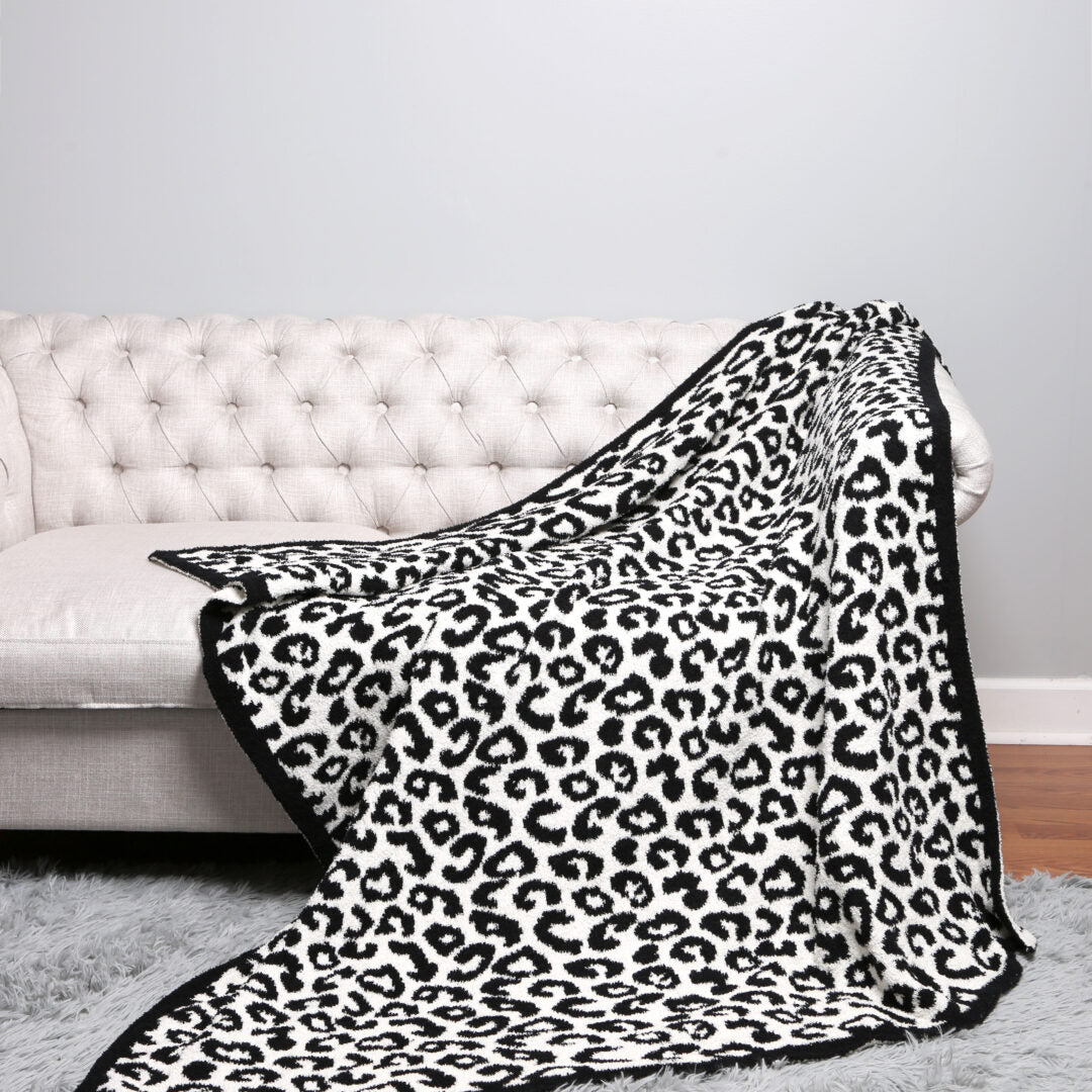 Leopard Blanket "Black"