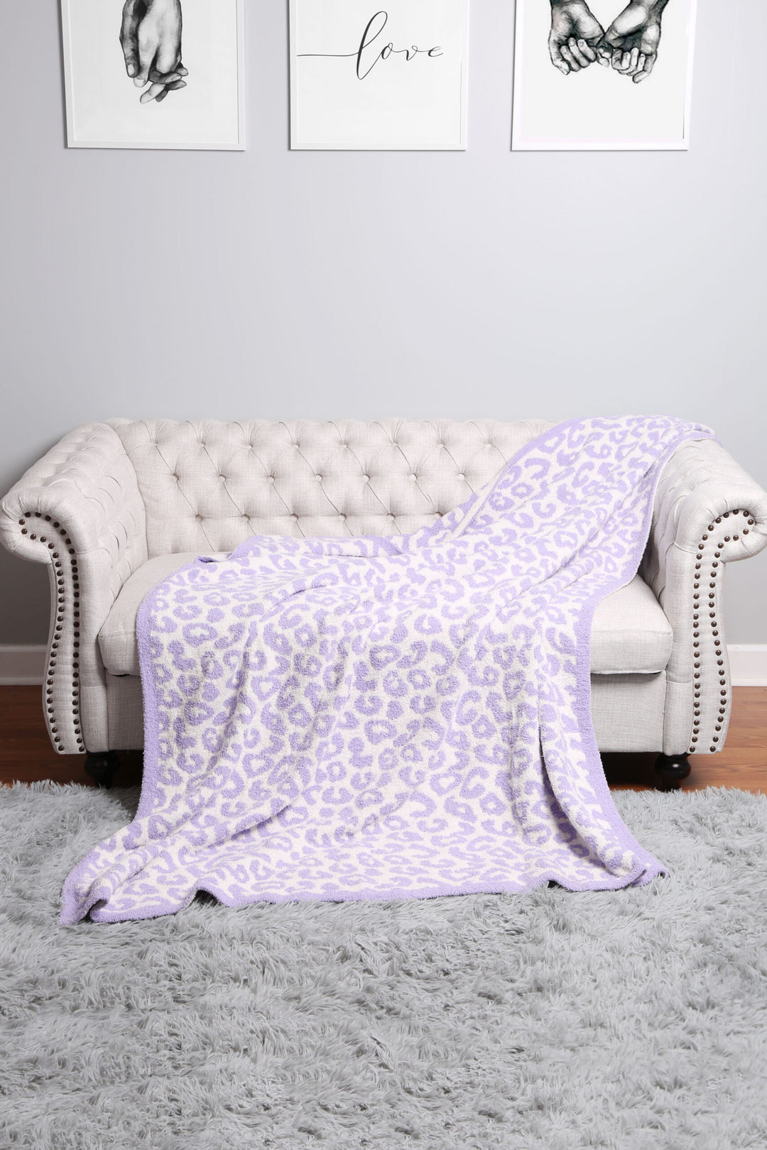 Leopard Blanket "Lavender"