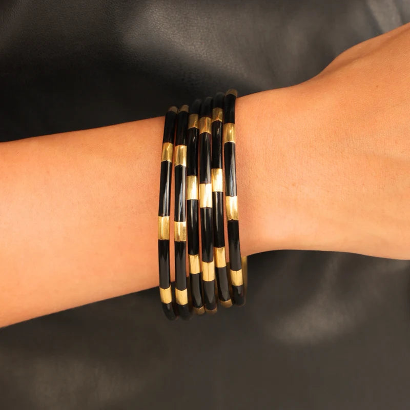 BuDhaGirl - Black Veda Bangles - Set of 6