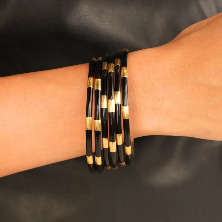 BuDhaGirl - Black Veda Bangles - Set of 6
