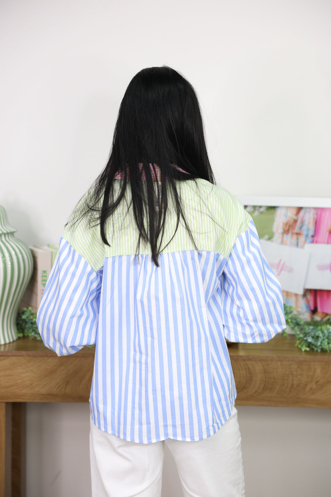 Spring Stripes Top "Blue/Pink"