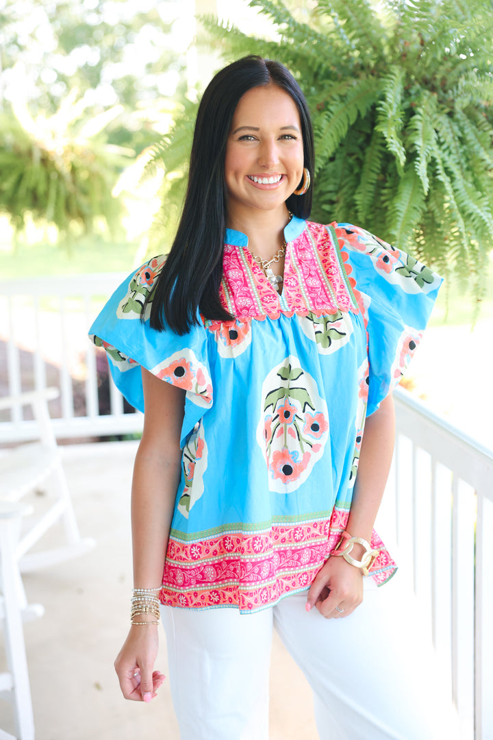 Brighter Days Top "Blue"