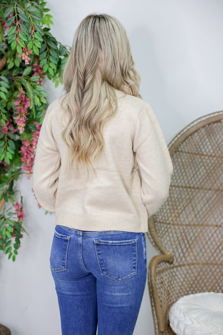 Solid Layered Cardigan "Oatmeal"
