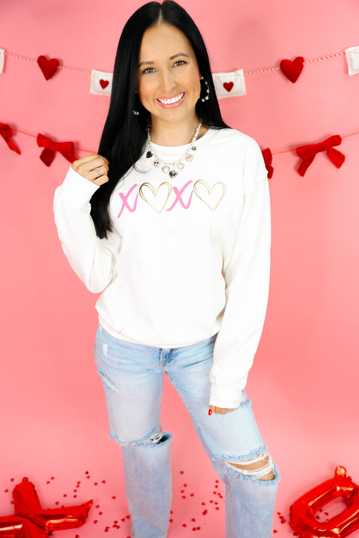 XOXO Heart Puff Sweatshirt