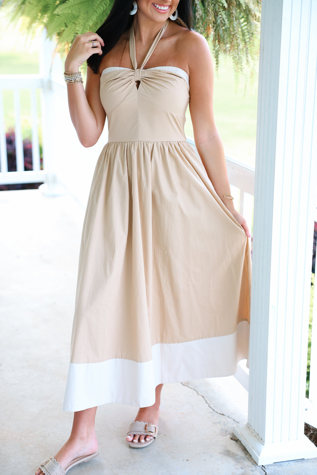 Coastline Midi Dress "Taupe"