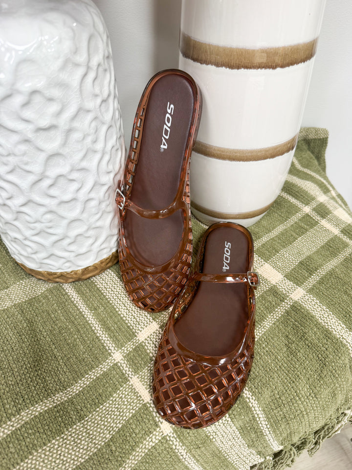 Soda - Slip On Jelly Flat "Brown"