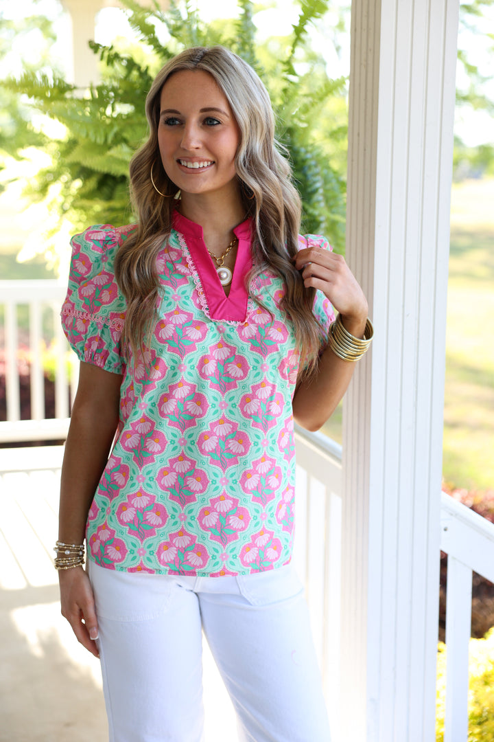 Pink Petal Pop Top
