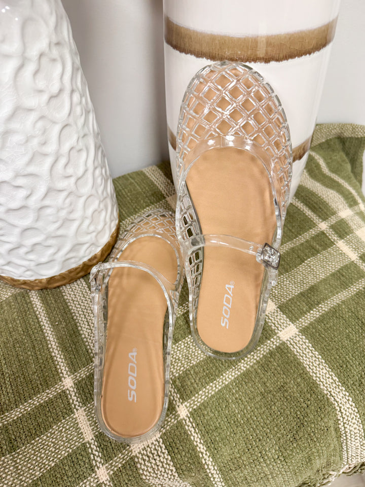 Soda - Slip On Jelly Flat "Clear"