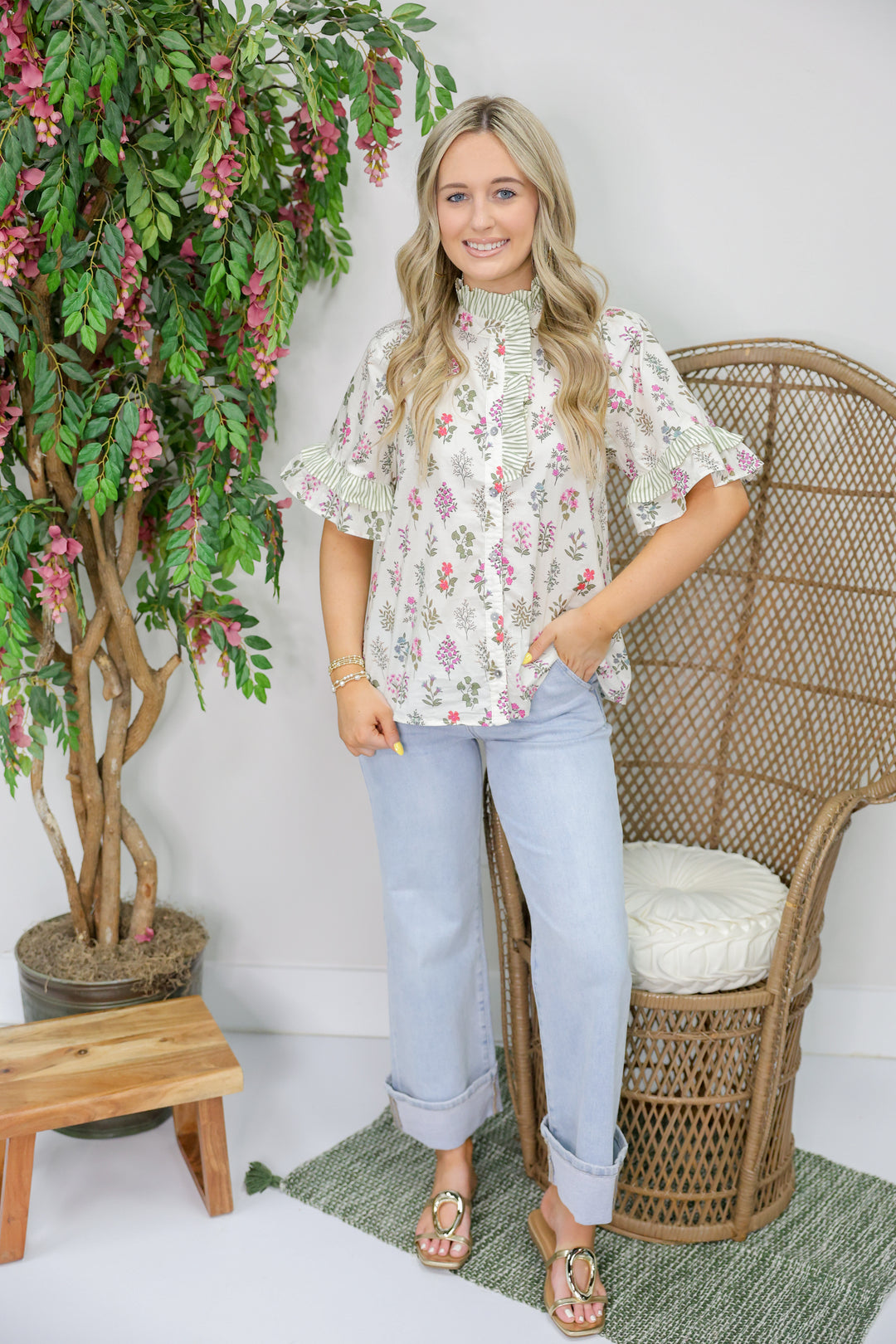 Falling Blooms Top