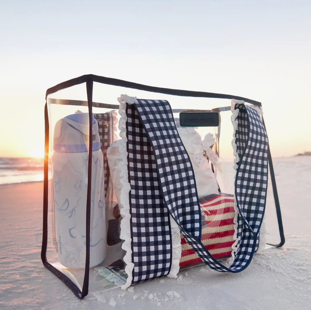 Case-Mate Navy Gingham Jelly Tote Bag